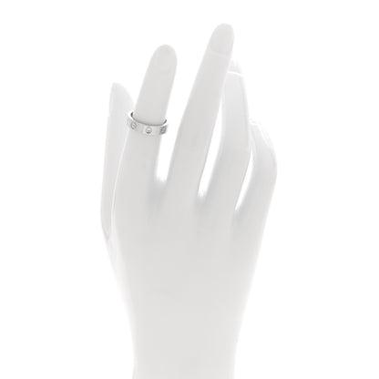 Cartier 18K White Gold Diamond 4mm LOVE Wedding Band Ring 47 4 2 of 5