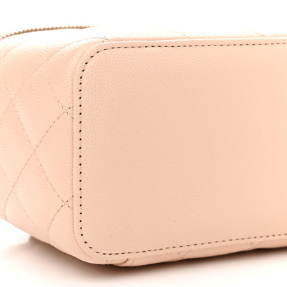 Chanel Caviar Quilted Small Vanity Case With Chain Light Beige 8 of 11