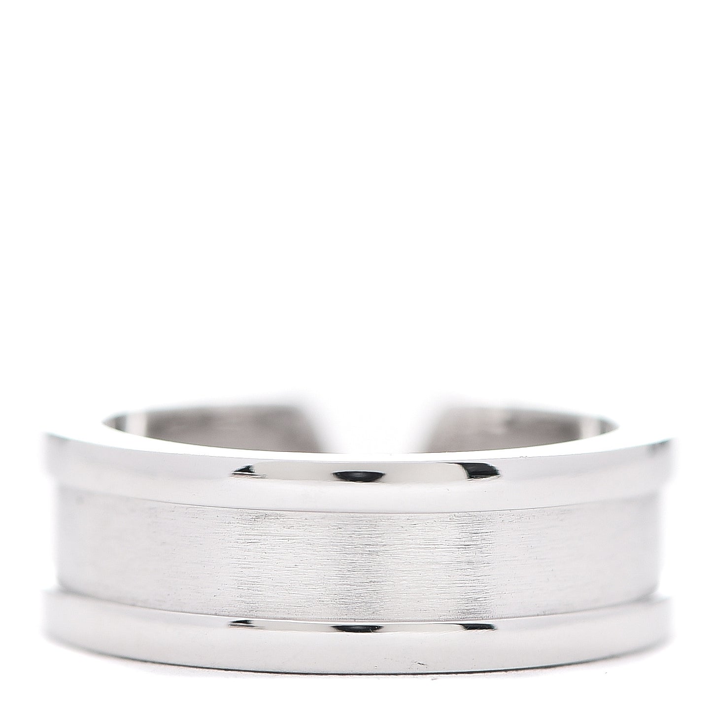 18K White Gold 6.5mm Logo De Ring 50 5.25