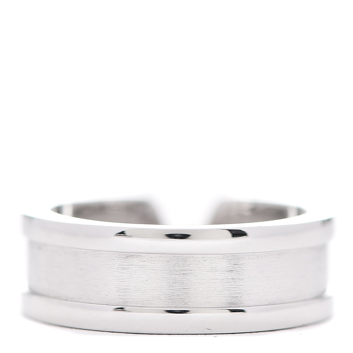 Cartier 18K White Gold 6.5mm Logo De Ring 50 5.25 2 of 6