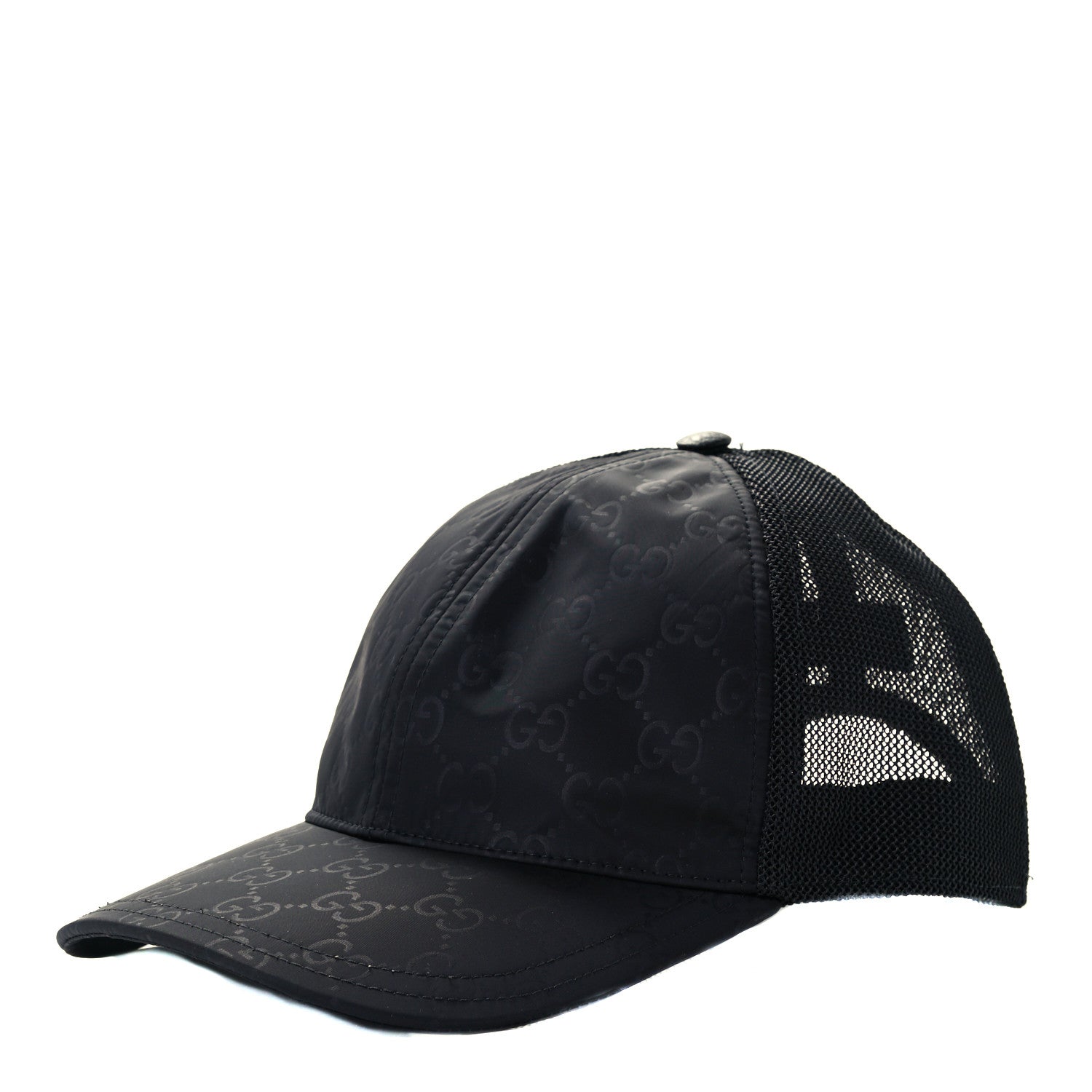 Gucci Nylon Monogram Baseball Hat S Black 1 of 9