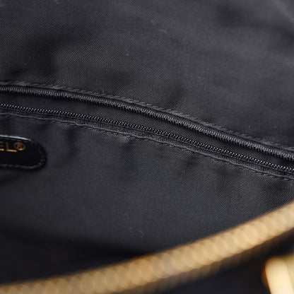 Chanel Calfskin Diamond Stitched Duffle Bag Black 8 of 23