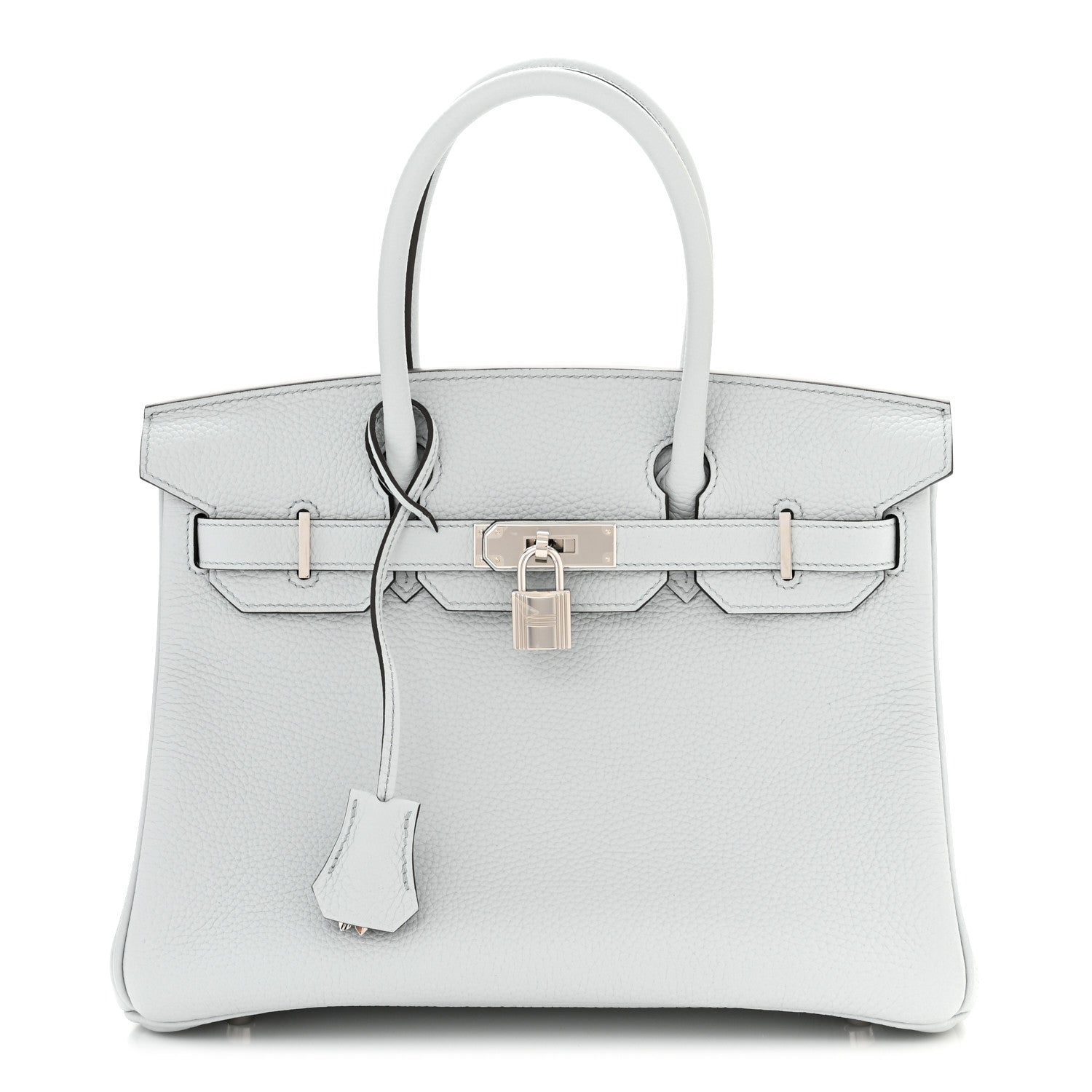 Hermes Taurillon Clemence Birkin 30 Bleu Pale 1 of 10