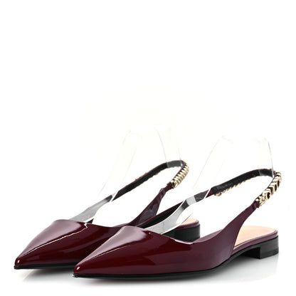 Gucci Patent Signoria Ballet Slingback Ballet Flat 38 Rosso Ancora 4 of 15