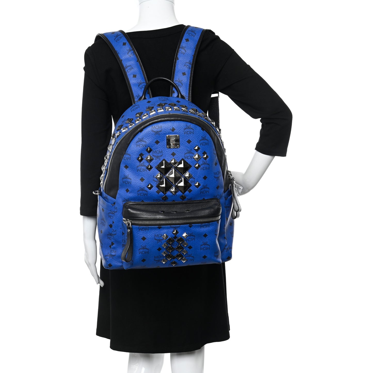 Visetos Studded Colorblock Stark Brock Backpack Blue