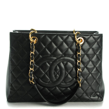 Chanel Caviar Quilted Grand Shopping Tote GST Black 1 of 8