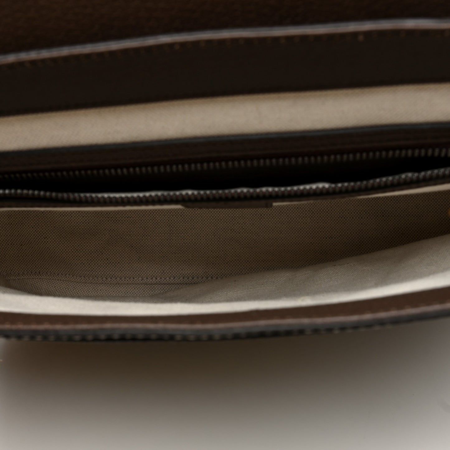Tender GG Supreme Monogram Textured Dollar Calfskin Ophidia Messenger Bag Beige Ebony Dark Brown