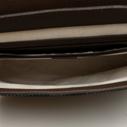 Gucci Tender GG Supreme Monogram Textured Dollar Calfskin Ophidia Messenger Bag Beige Ebony Dark Brown 5 of 9