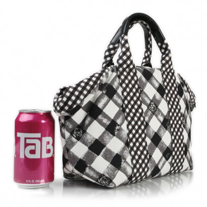 Chanel Toile Gingham Print Basket Tote 11C 2 of 10