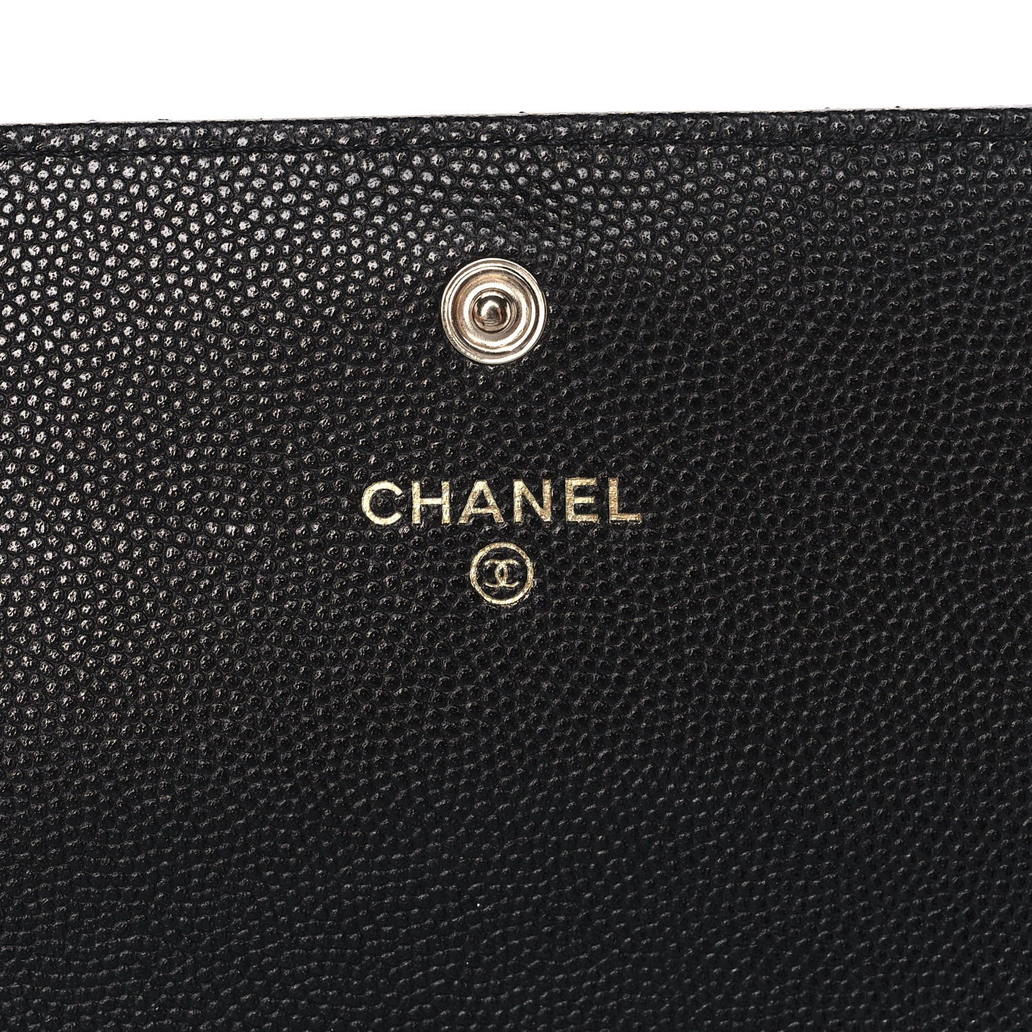 Chanel Caviar Quilted Crystal CC Large Gusset Flap Wallet Black 6 of 11