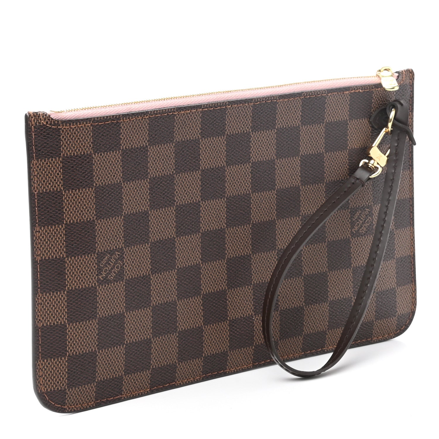 Louis Vuitton Damier Ebene Neverfull MM GM Pochette Rose Ballerine 2 of 7