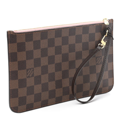 Louis Vuitton Damier Ebene Neverfull MM GM Pochette Rose Ballerine 2 of 7
