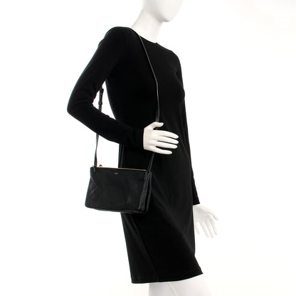 Celine Lambskin Small Trio Crossbody Bag Black 2 of 9
