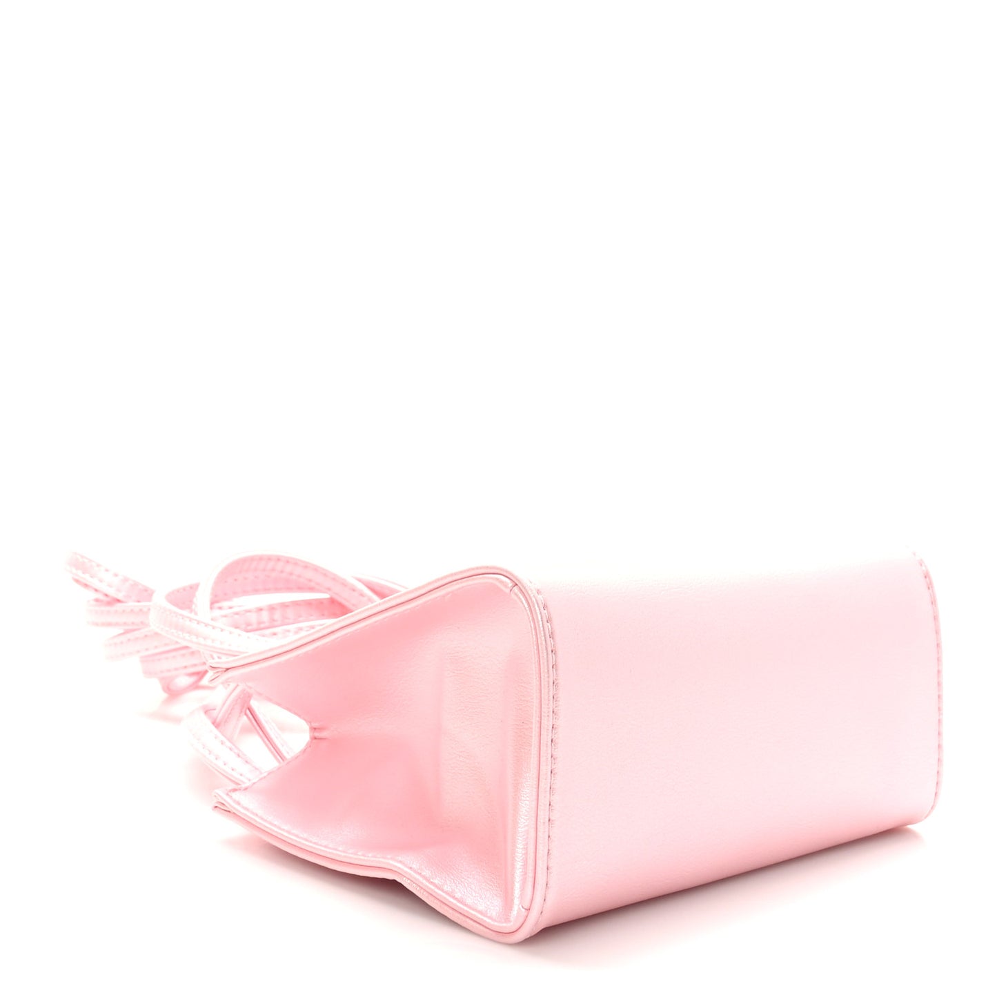 Metallic Vegan Leather Small Shopping Bag Ballerina