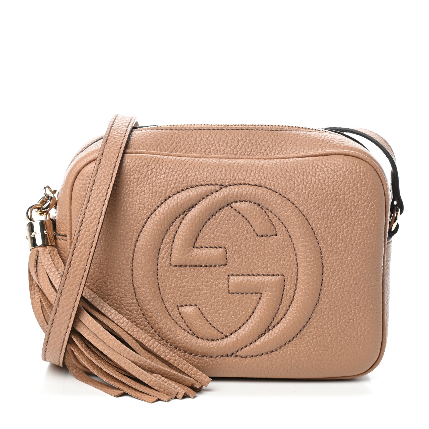 Gucci Pebbled Calfskin Small Soho Disco Bag Rose Beige 1 of 9