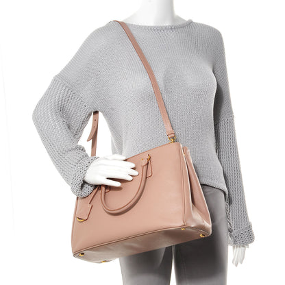 Prada Saffiano Lux Medium Double Zip Tote Cammeo 2 of 9