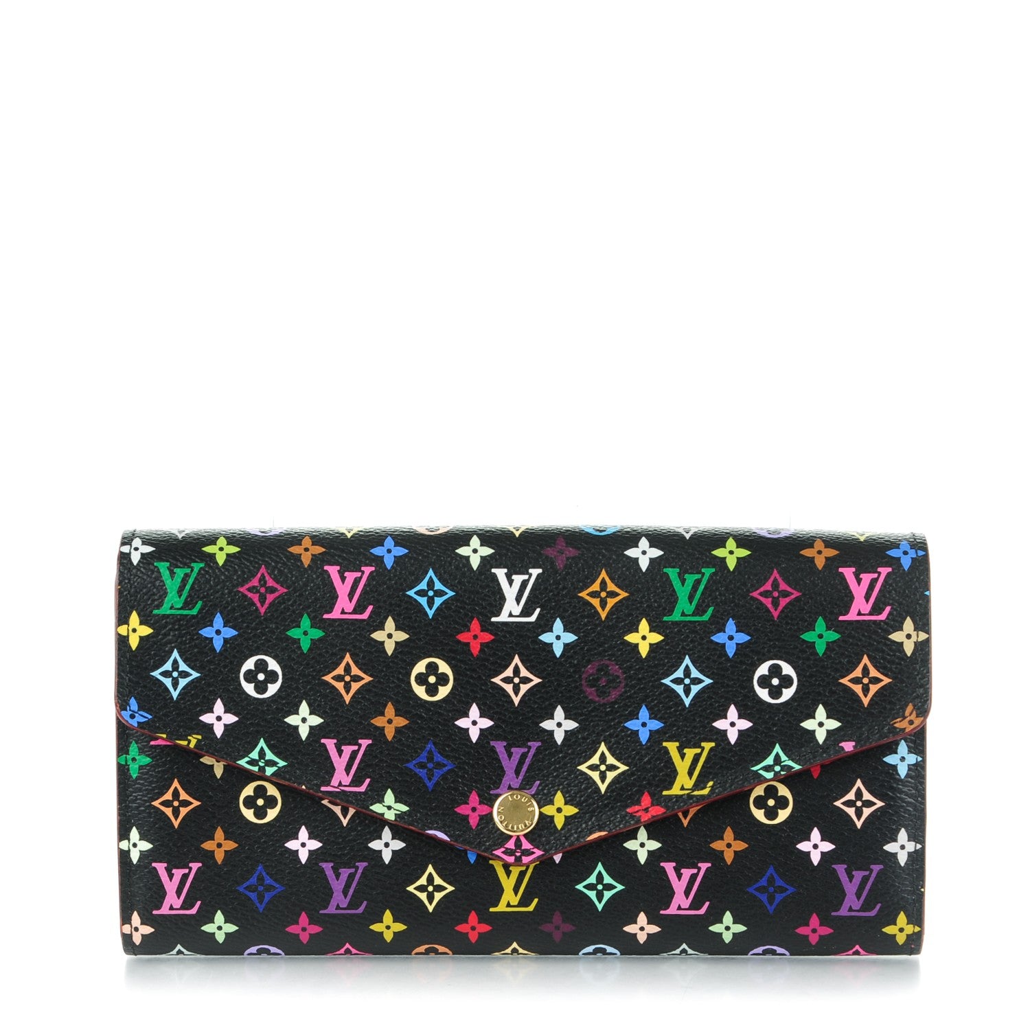 Louis Vuitton Monogram Multicolor Sarah Wallet NM Black Grenade 1 of 9