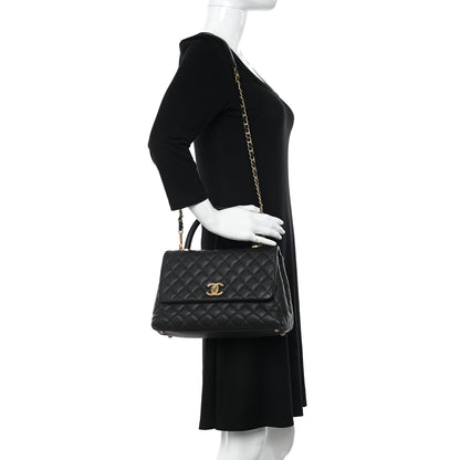Chanel Caviar Quilted Small Coco Handle Flap Black 2 of 11