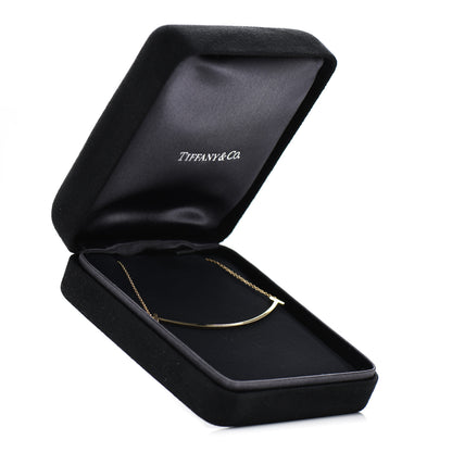 Tiffany 18K Yellow Gold Large T Smile Pendant Necklace 5 of 5