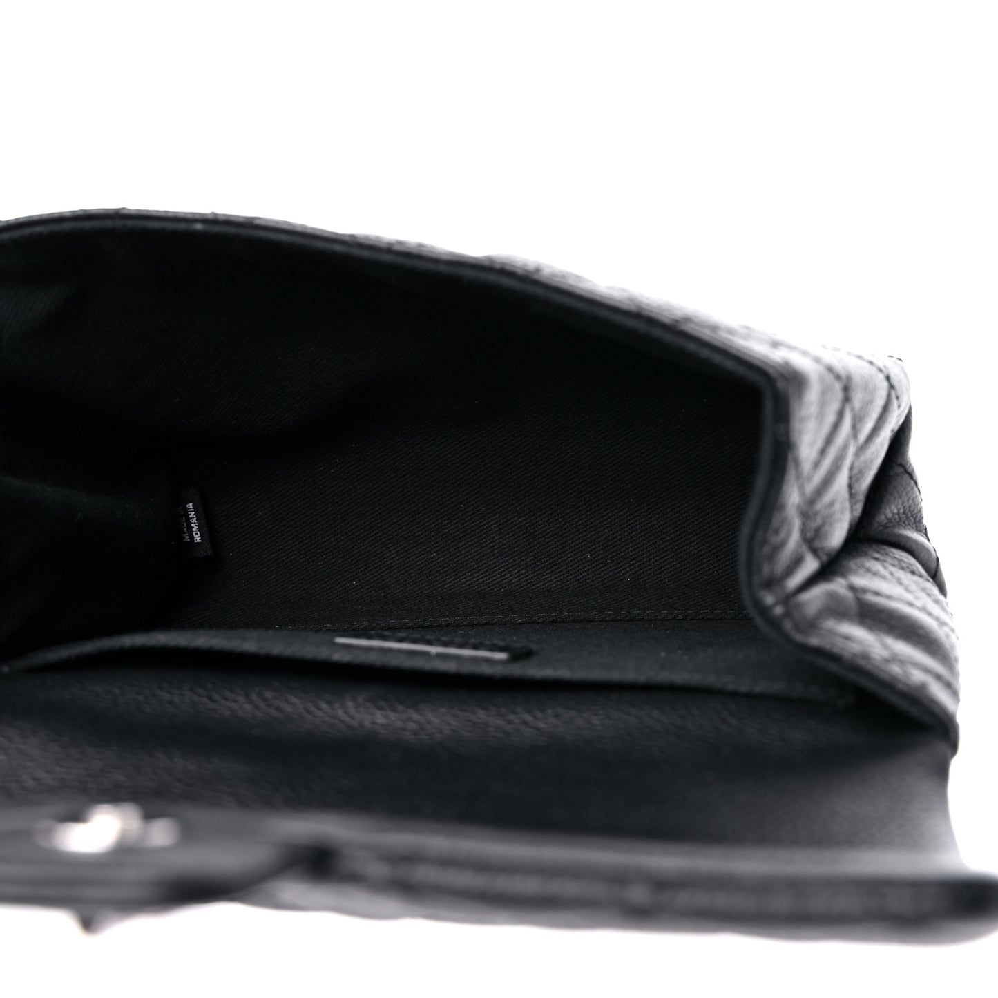 Grained Calfskin Quilted 2.55 Reissue Flap Belt Bag Clutch Black