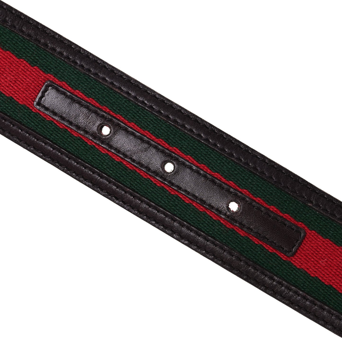 Calfskin Web Interlocking G Belt 80 32 Dark Brown