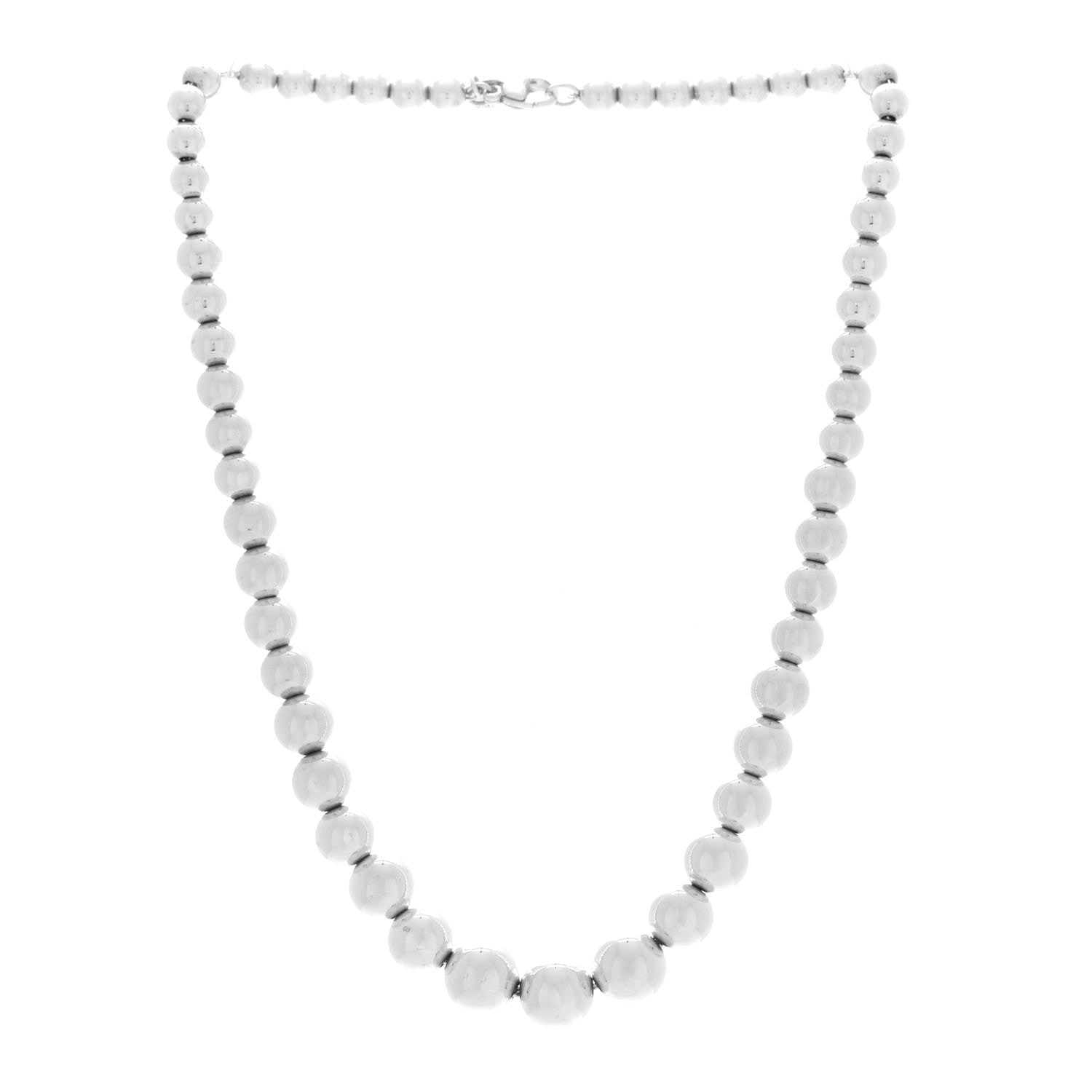 Tiffany Sterling Silver HardWear Graduated Ball Necklace 3 of 7