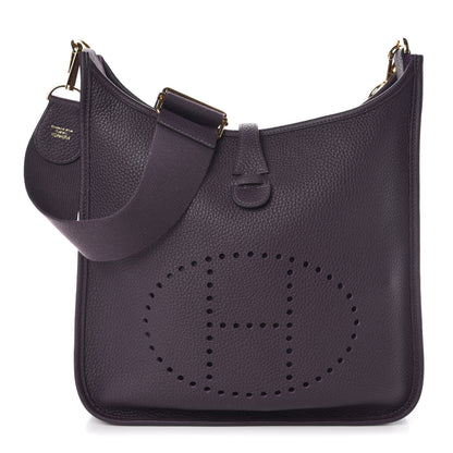 Hermes Taurillon Clemence Evelyne III PM Raisin 1 of 8