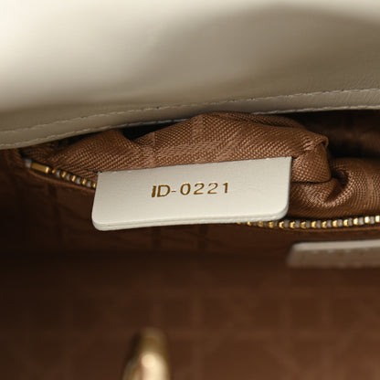 Christian Dior Lambskin Cannage Small My ABCDior Lady Dior White 7 of 8
