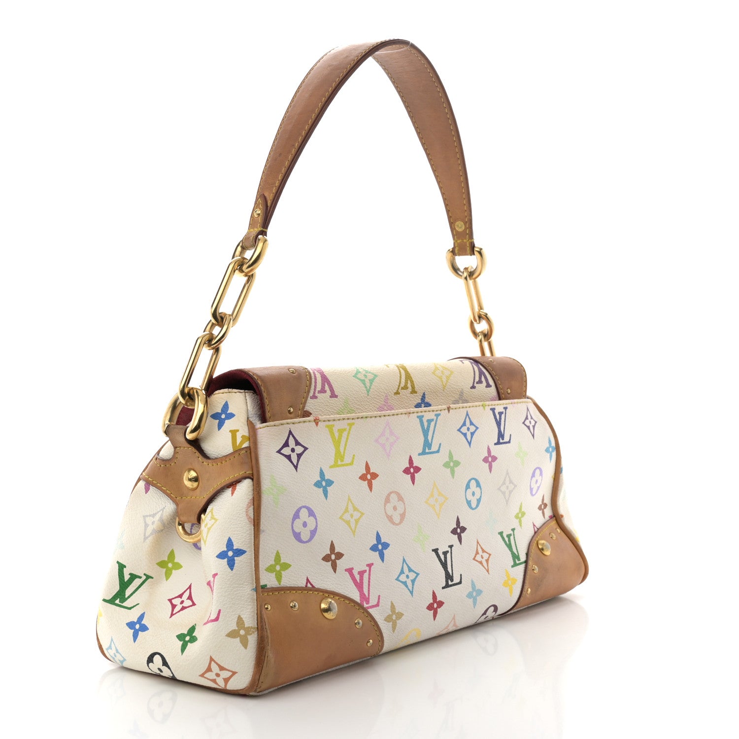 Louis Vuitton Monogram Multicolor Beverly MM White 3 of 13