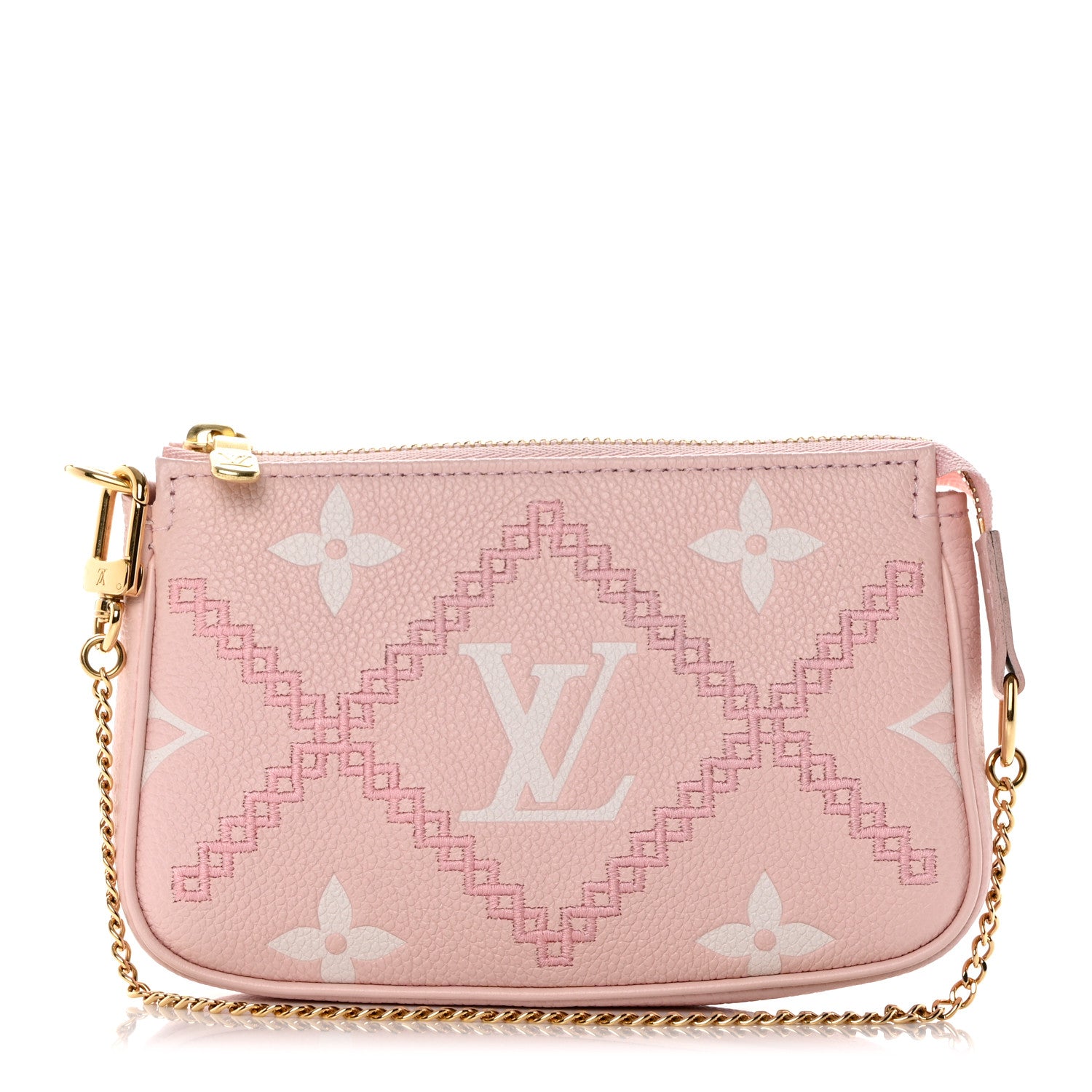 Louis Vuitton Empreinte Monogram Giant Broderies Mini Pochette Accessories Pink Creme 1 of 7