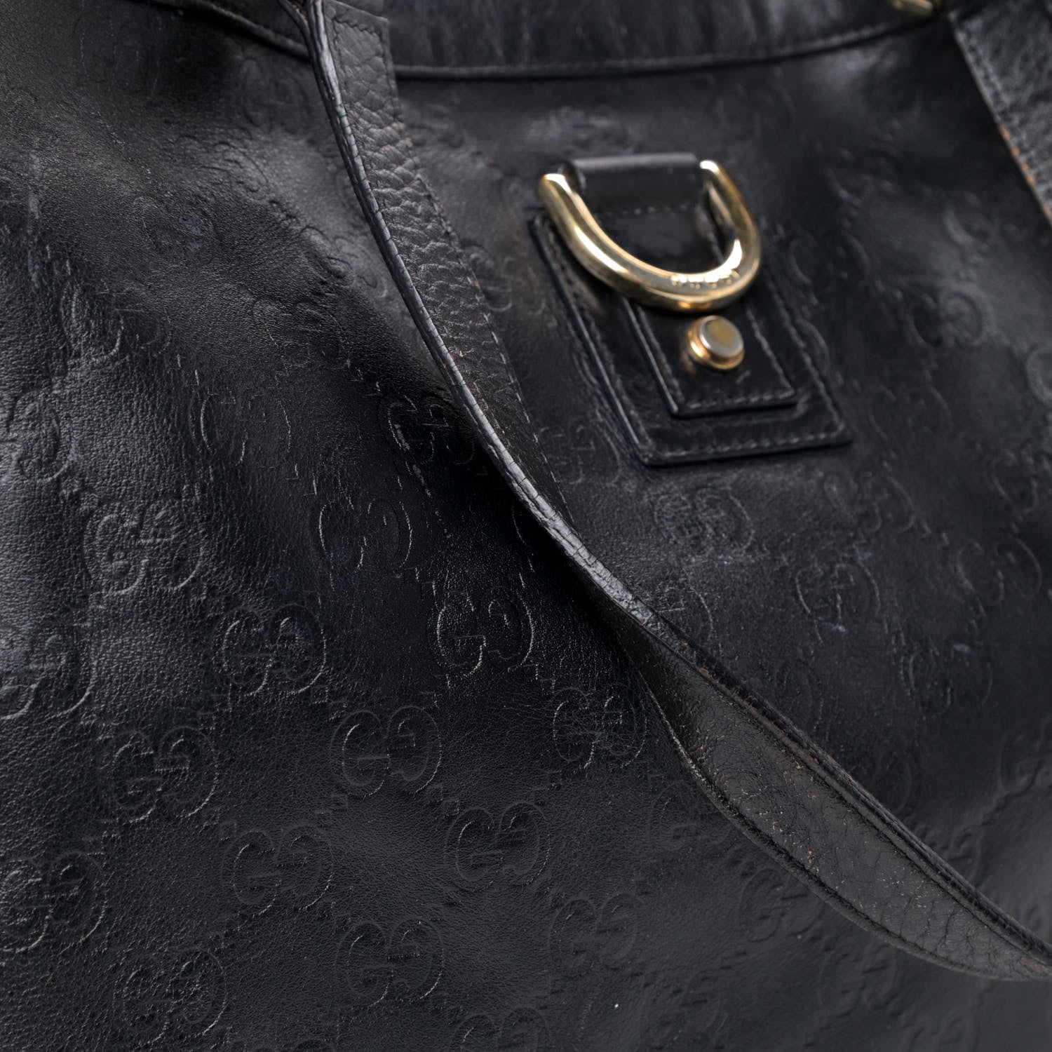 Gucci Guccissima Large Abbey Tote Black 5 of 6