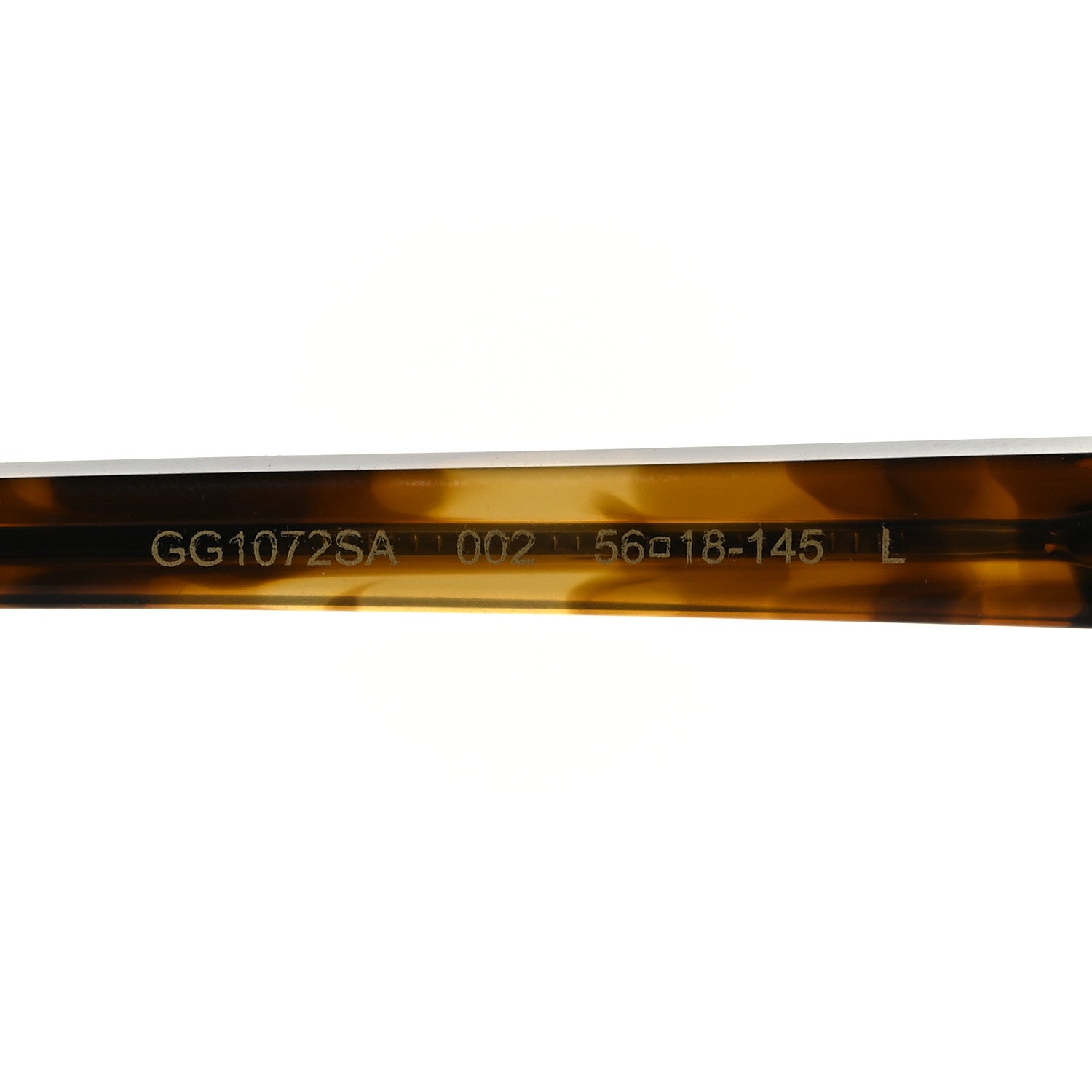 Gucci Acetate Oversize Rectangle Frame GG1072SA Sunglasses Shiny Solid Tortoise 5 of 6