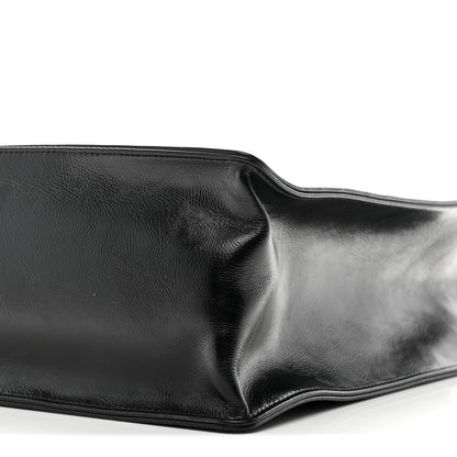 Chanel Shiny Aged Calfskin Shopping Bag Black 10 of 10
