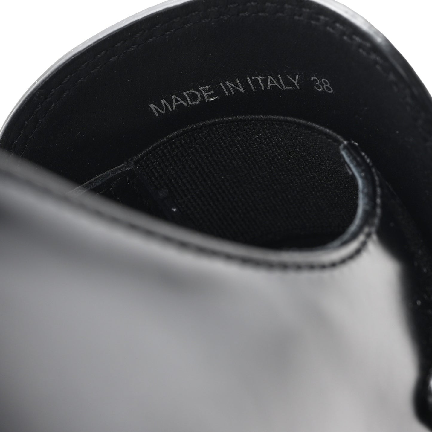 Spazzolato Metal Triangle Logo 50mm Loafers 38 Black