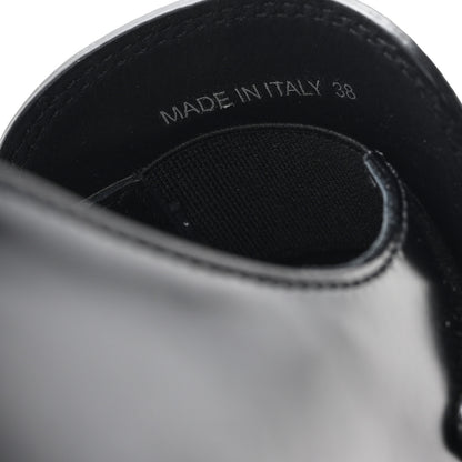 Prada Spazzolato Metal Triangle Logo 50mm Loafers 38 Black 8 of 9