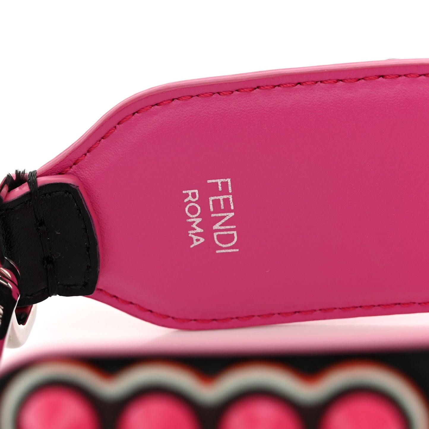 Vitello Dolce Studded Mini Strap You Black Pink