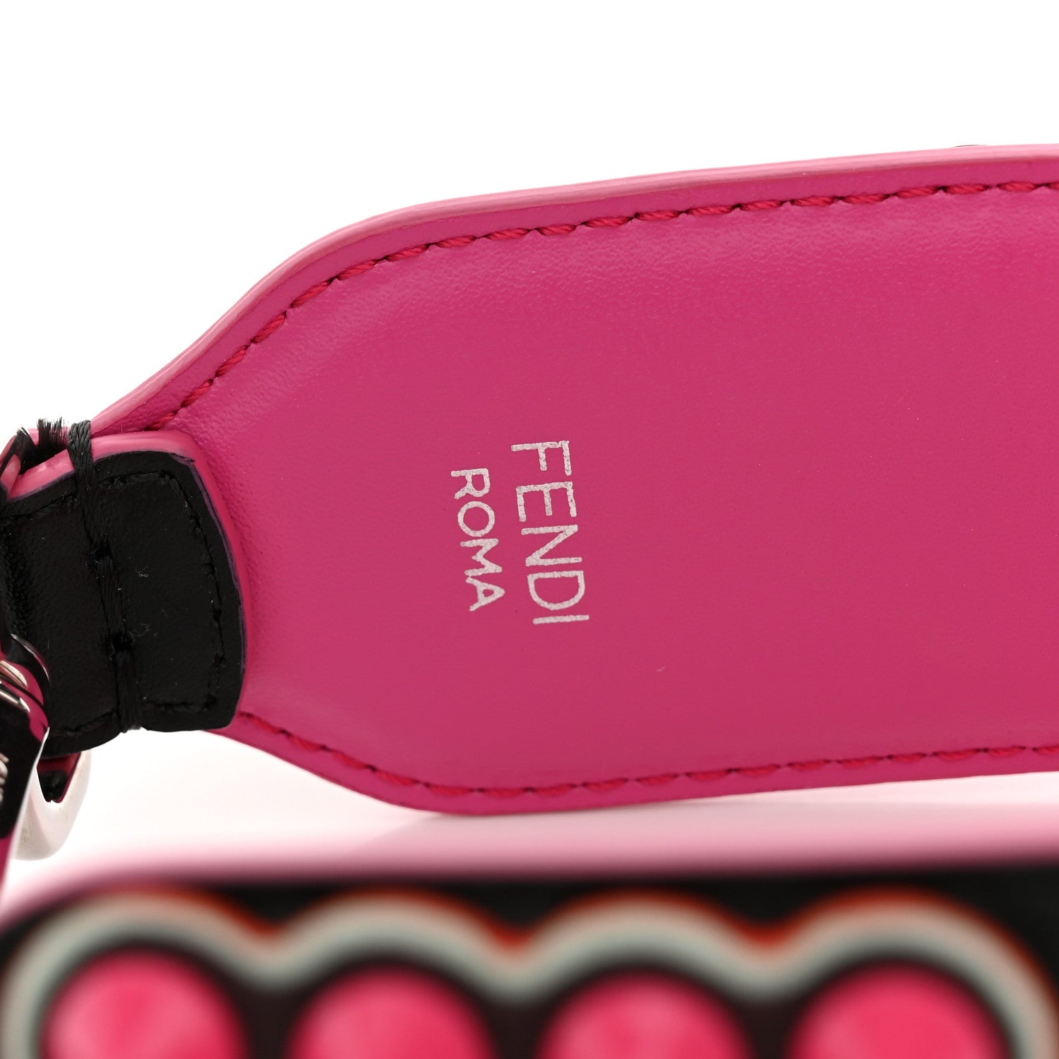 Fendi Vitello Dolce Studded Mini Strap You Black Pink 3 of 6