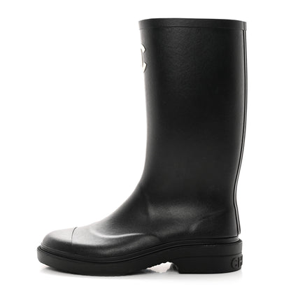 Chanel Caoutchouk CC High Boots 38 Black 1 of 13