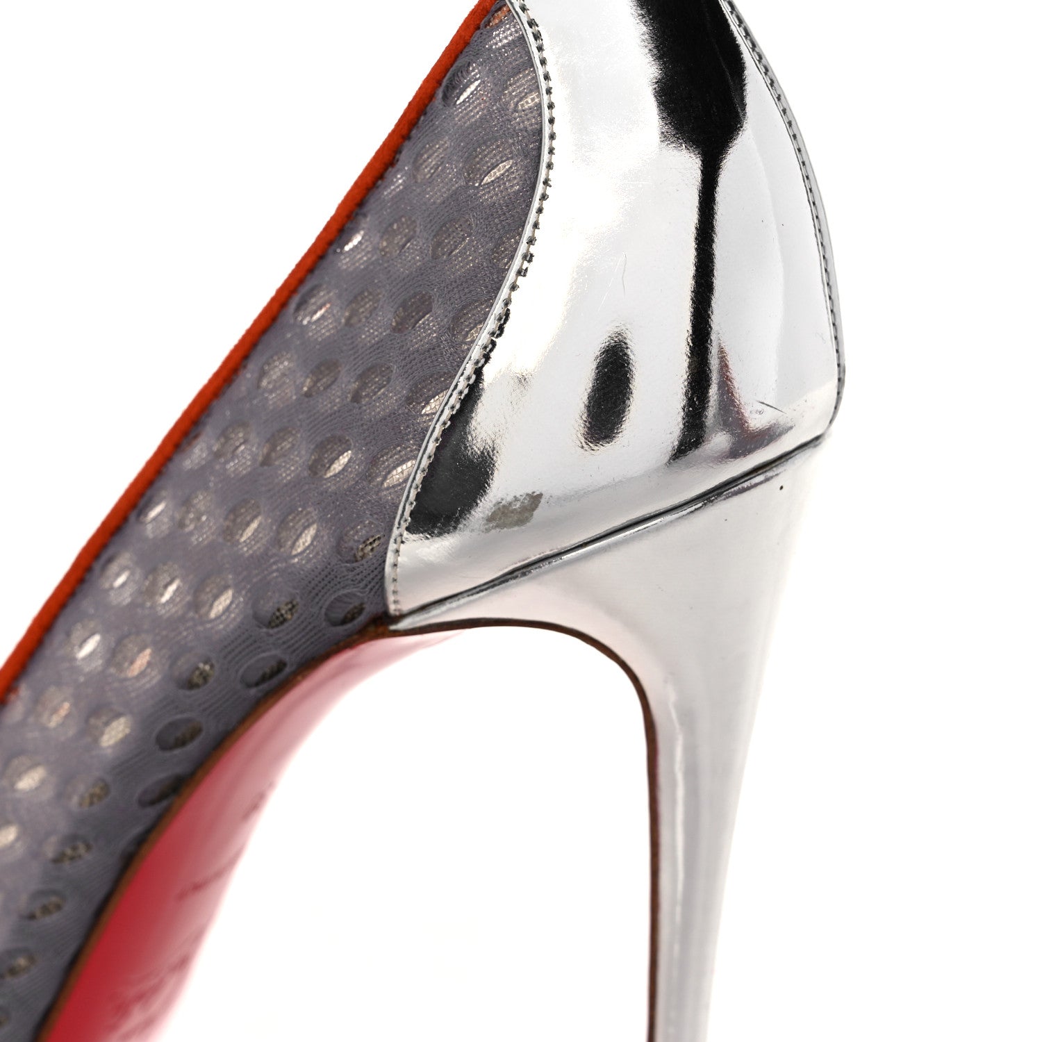 Christian Louboutin Fishnet Suede Follies Resille 100 Pumps 39 9 of 13