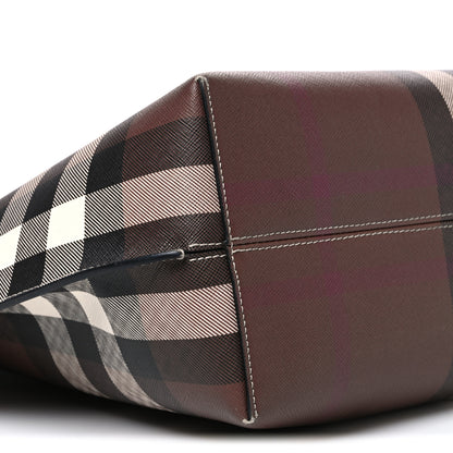 Burberry E-Canvas Check Medium Soft TB Tote Dark Birch Brown 9 of 12