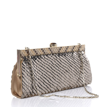Judith Leiber Crystal Metallic Clutch Antique Gold 3 of 10
