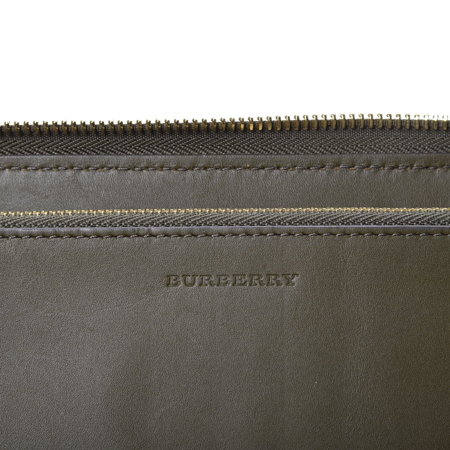 Burberry House Check Calfskin Renfrew Long Zip Around Wallet Green 8 of 10