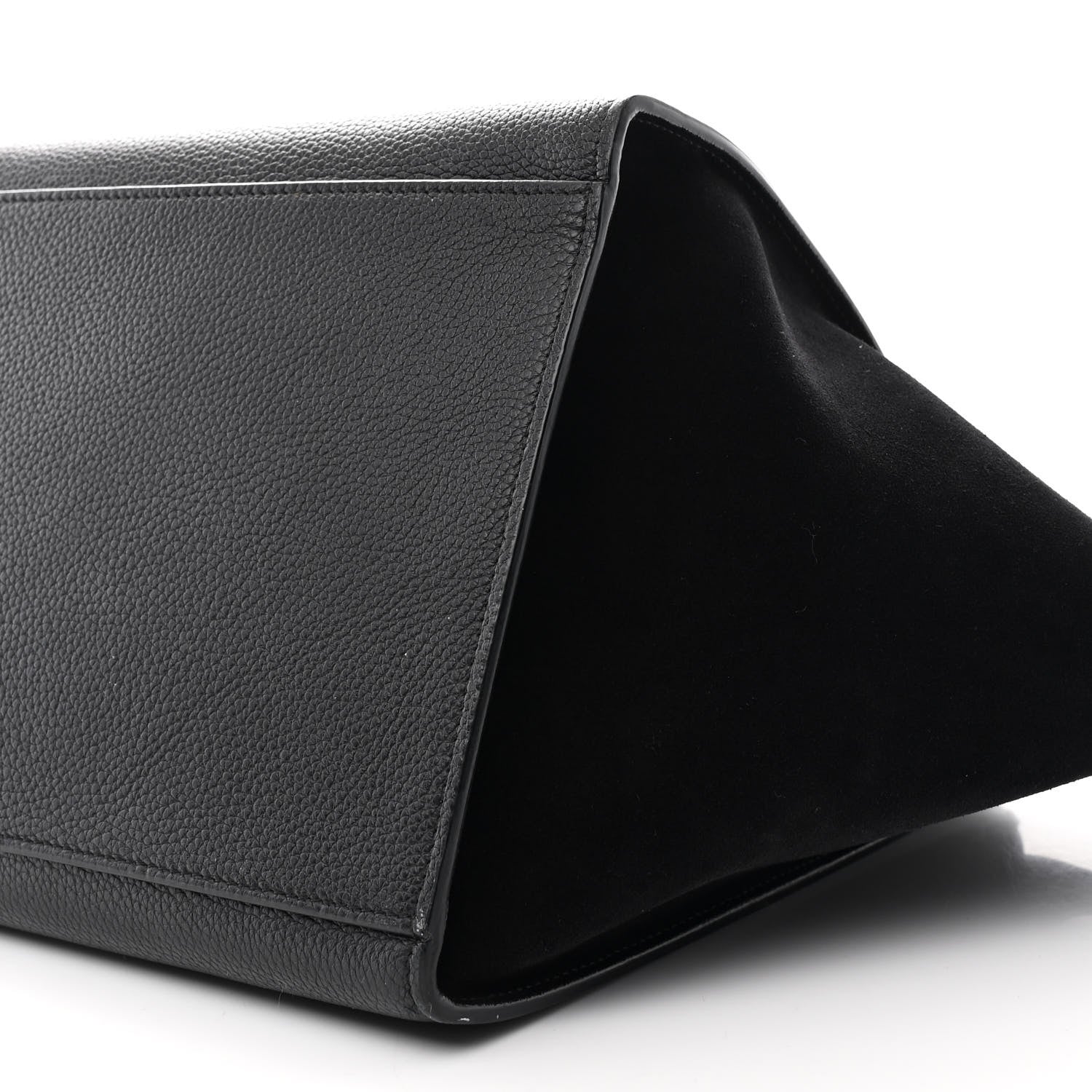 Celine Drummed Calfskin Suede Medium Trapeze Black 10 of 10