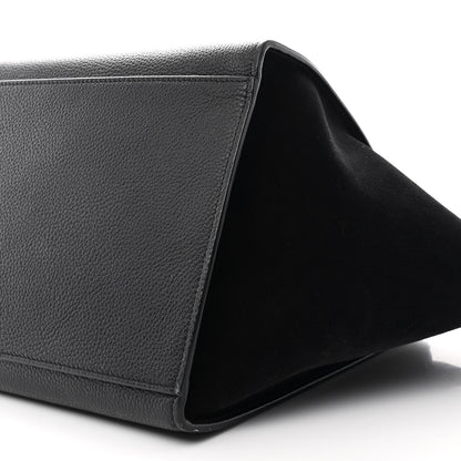 Celine Drummed Calfskin Suede Medium Trapeze Black 10 of 10