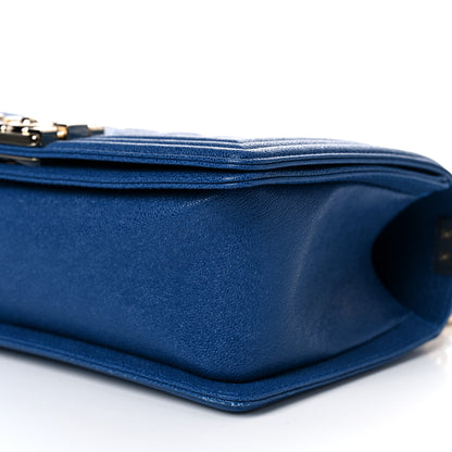 Chanel Caviar Quilted Medium Boy Flap Dark Blue 9 of 10