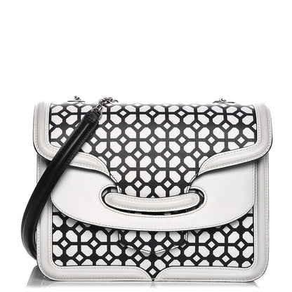 Alexander McQueen Calfskin Heroine Chain Satchel Ivory Black 1 of 16
