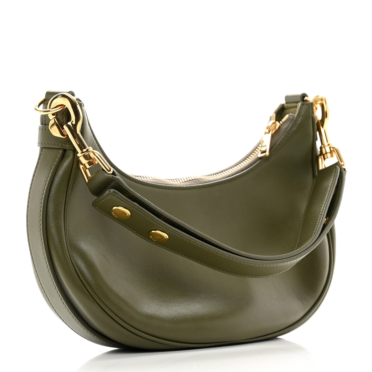 Celine Smooth Calfskin Medium Strap Ava Shoulder Bag Dark Olive 3 of 10