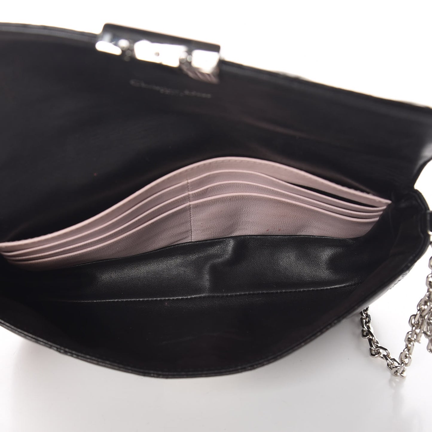 Lambskin Cannage Miss Dior Promenade Pouch Black