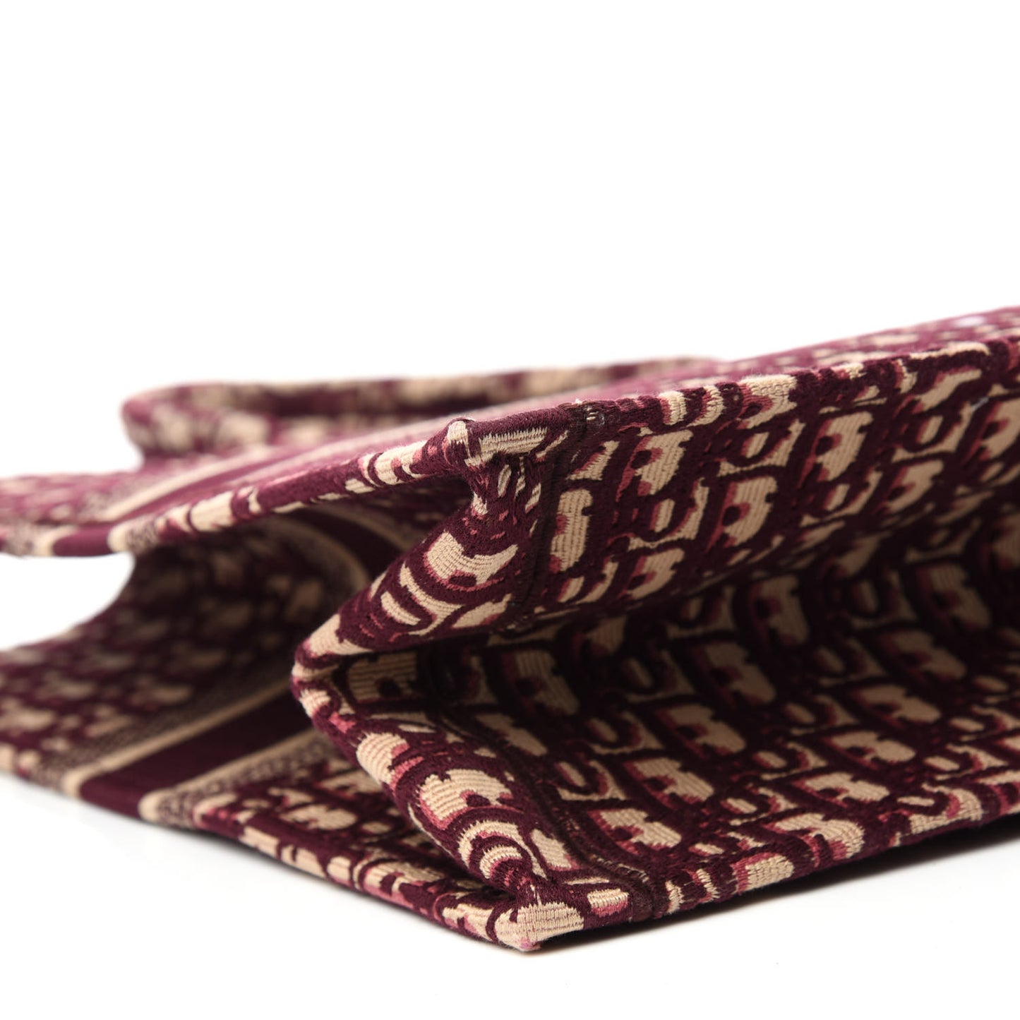 Oblique Large Book Tote Burgundy Multicolor