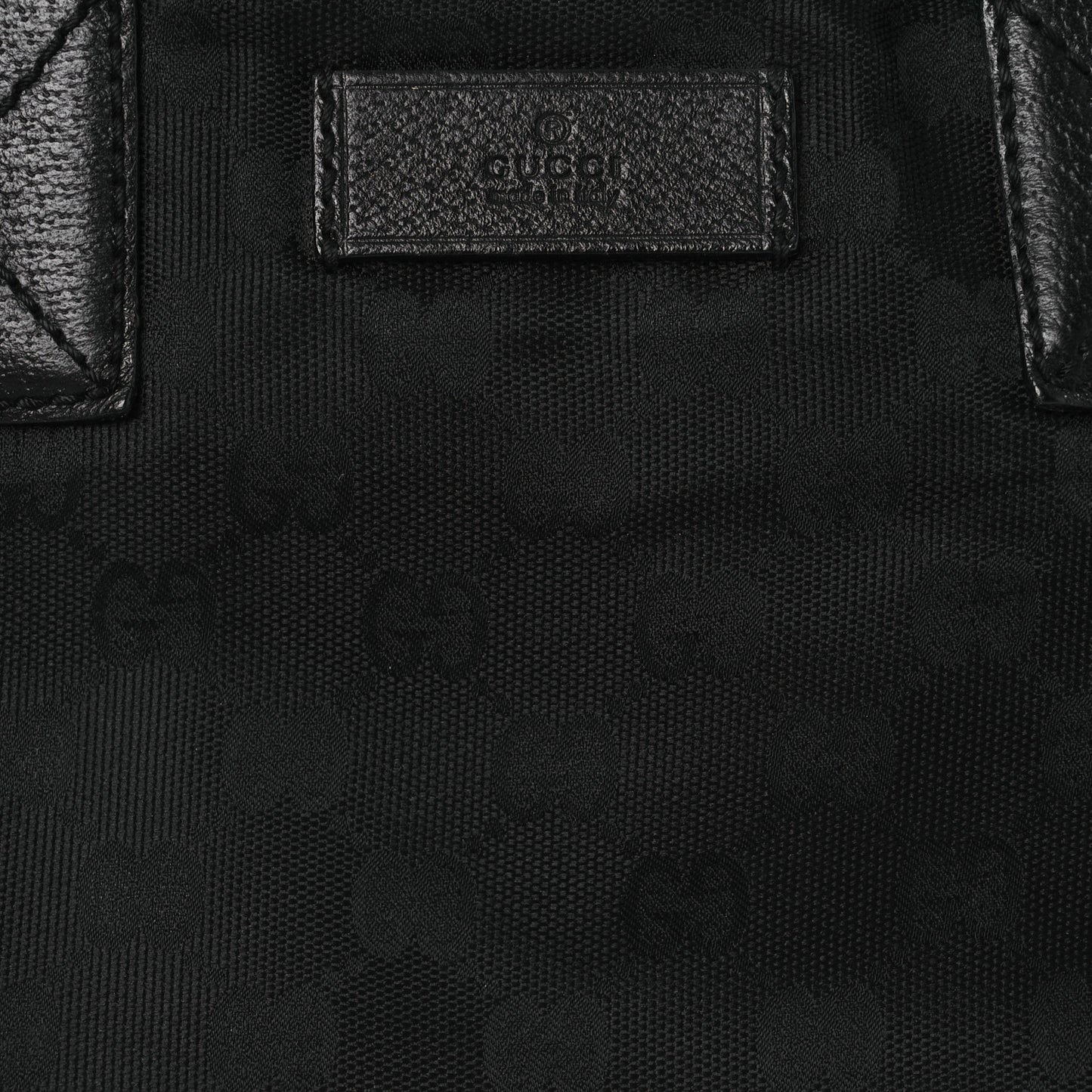 GG Monogram Medium Web Handle Bucket Tote Black